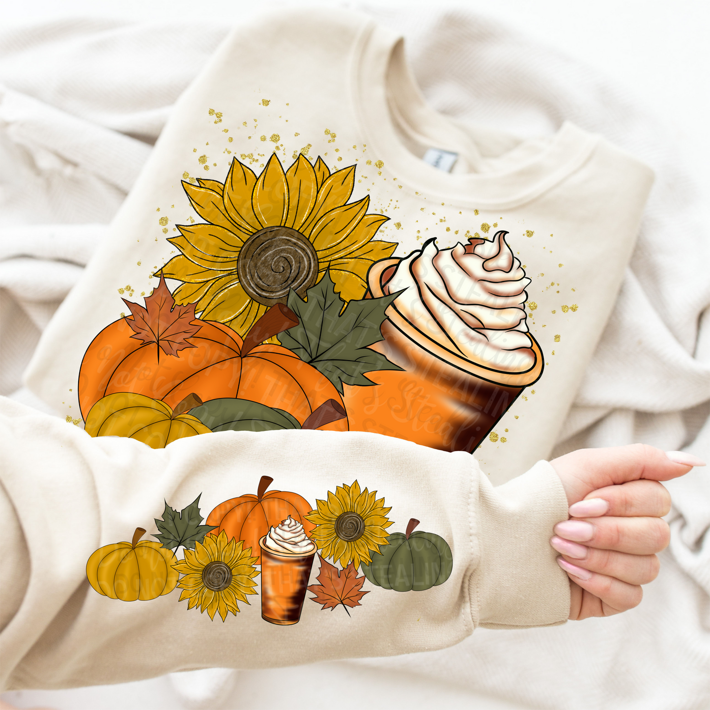 Fall Pumpkin Spice Coffee Digital Image PNG