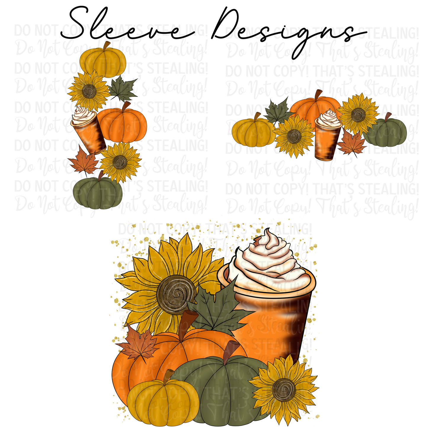 Fall Pumpkin Spice Coffee Digital Image PNG