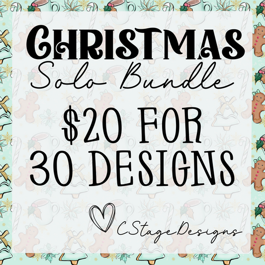 Christmas Solo Bundle Digital Image PNG