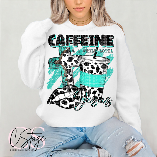 Caffeine and a whole lotta Jesus digital image png