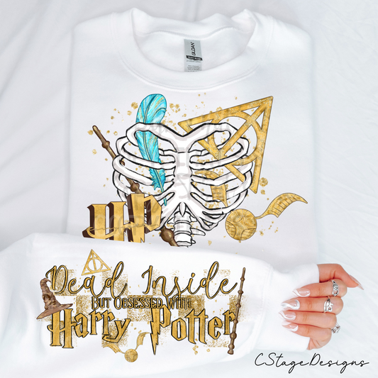 dead inside but obsessed with HP with sleeve png