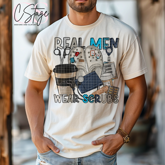 Real Men Wear Scurbs Digital Image PNG