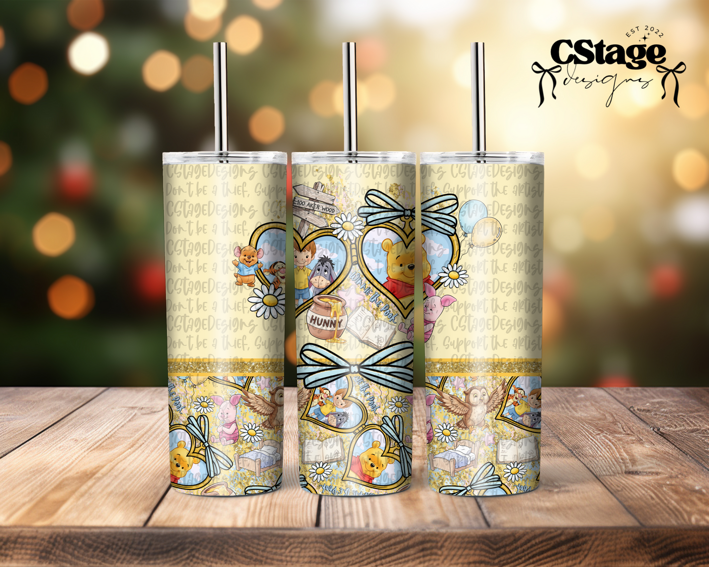 Pooh 20oz Tumbler Digital Image PNG