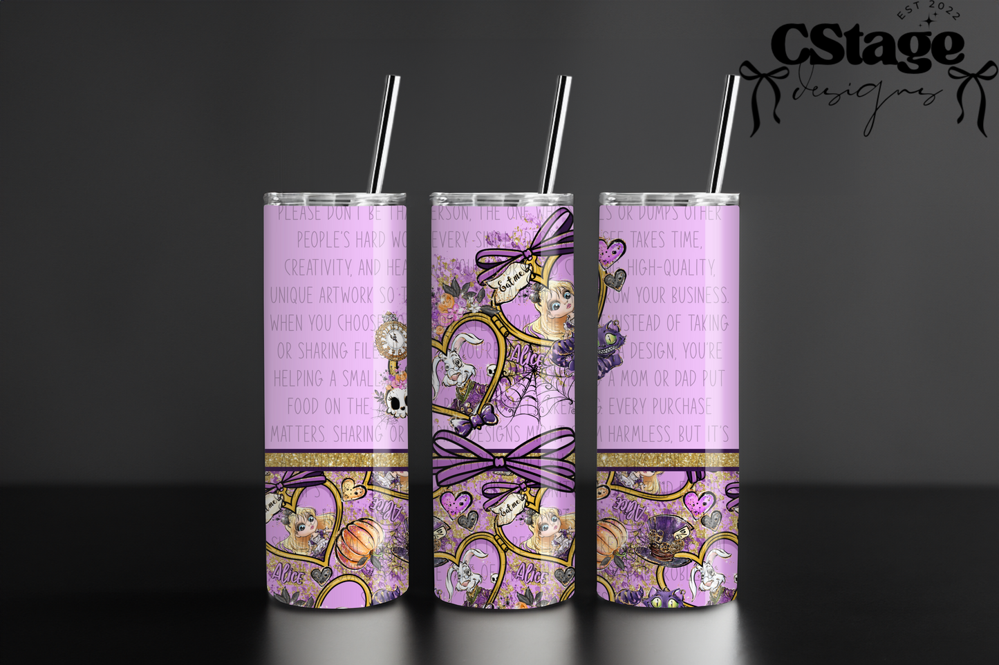 Alice 20oz Tumbler Digital Image PNG