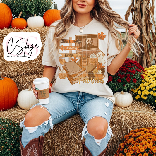Fall Vibes Digital Image PNG