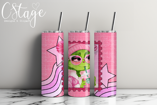 Pink G 20oz Tumbler digital image png