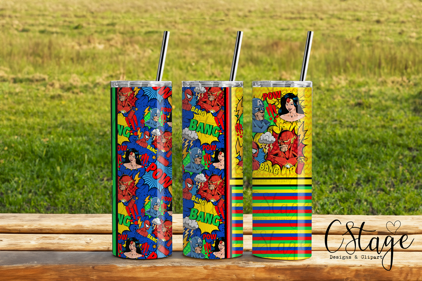 Superheroes Comic Tumbler