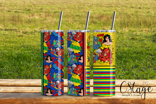 Superheroes Comic Tumbler