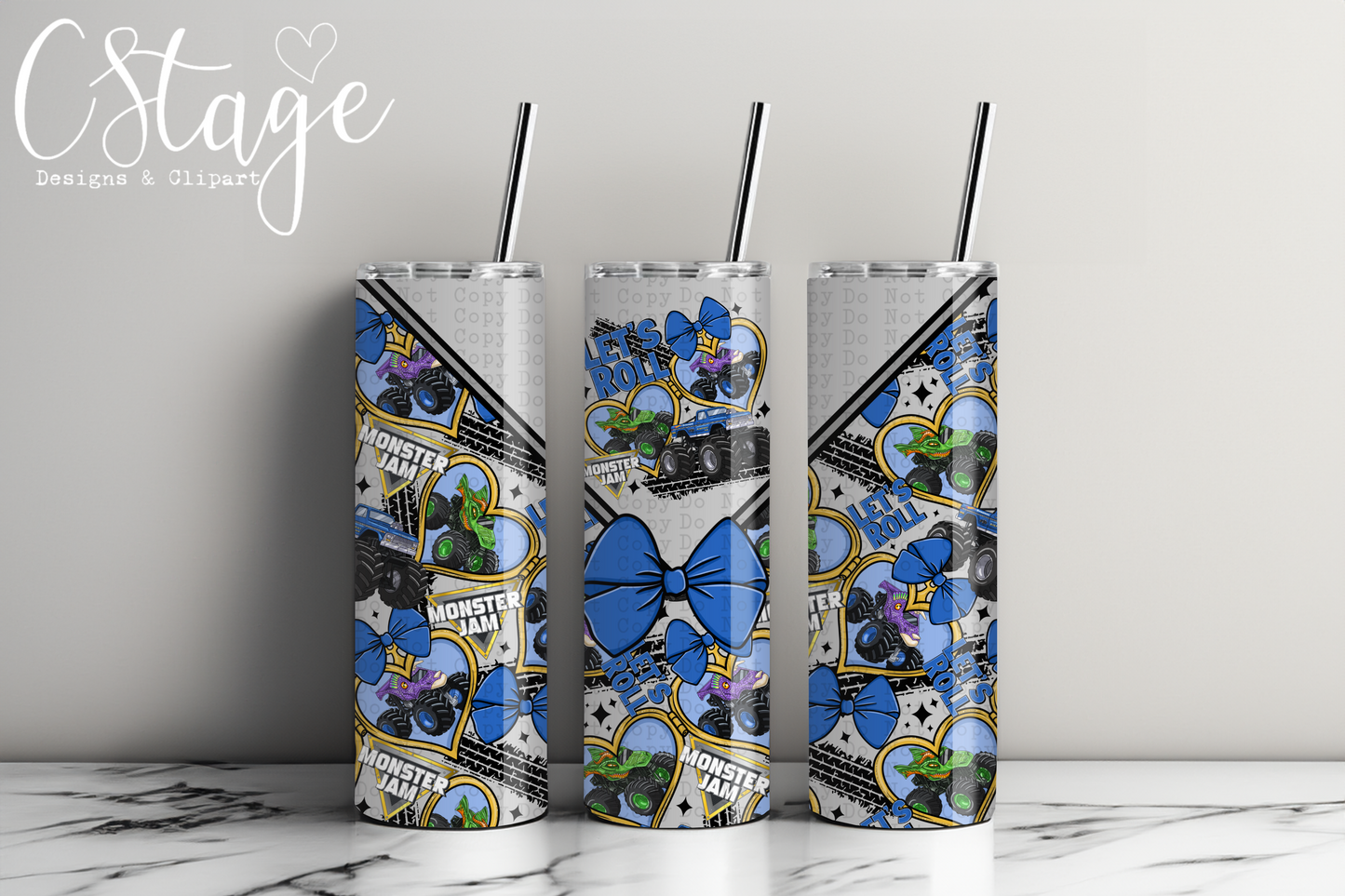 Monster truck tumbler