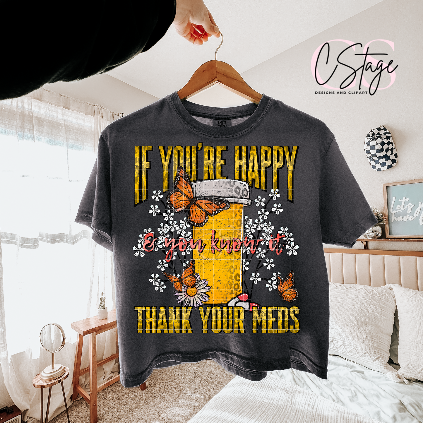If You're Happy White Digital Image PNG