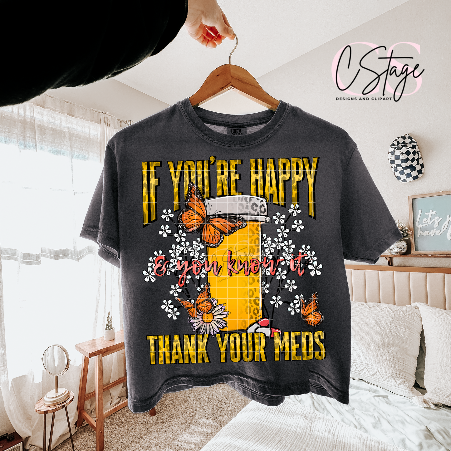 If You're Happy White Digital Image PNG