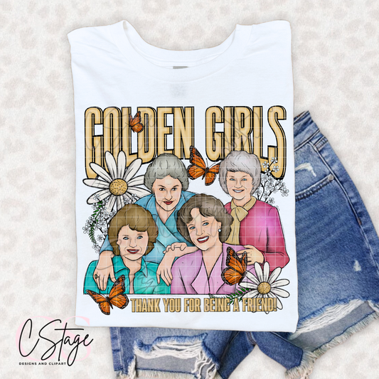 Golden Babes Digital Image PNG