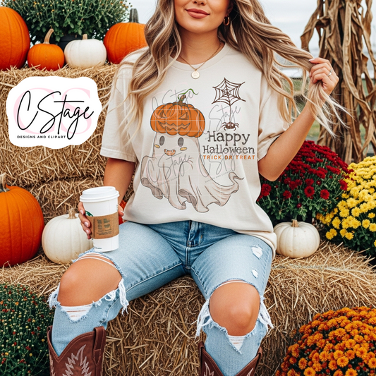 Happy Boo Halloween Digital Image PNG