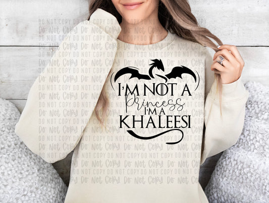 I'm not a princess (Black) PNG