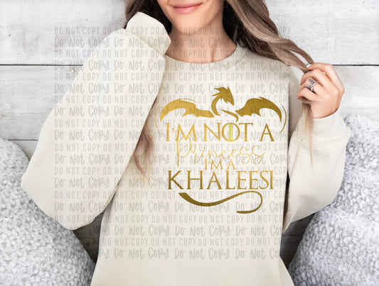I'm not a princess (gold) PNG