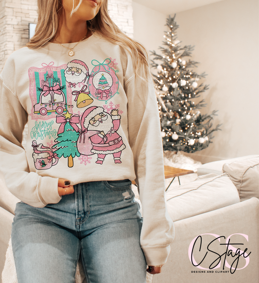 Pink Christmas Digital Image PNG