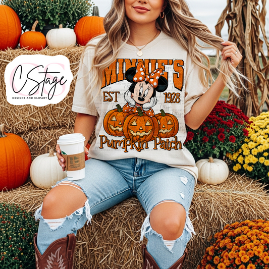 Girl Mouse Pumpkin patch