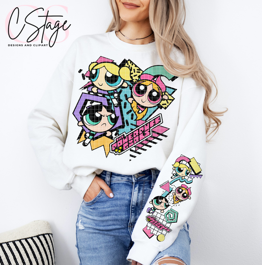 Retro Girls Digital Image PNG