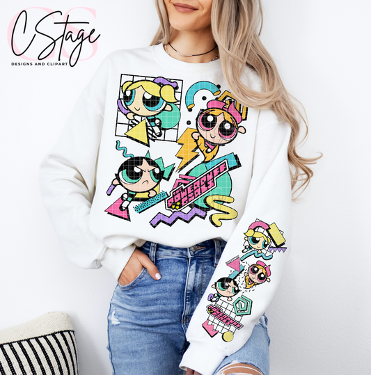 Retro Girls Digital Image PNG