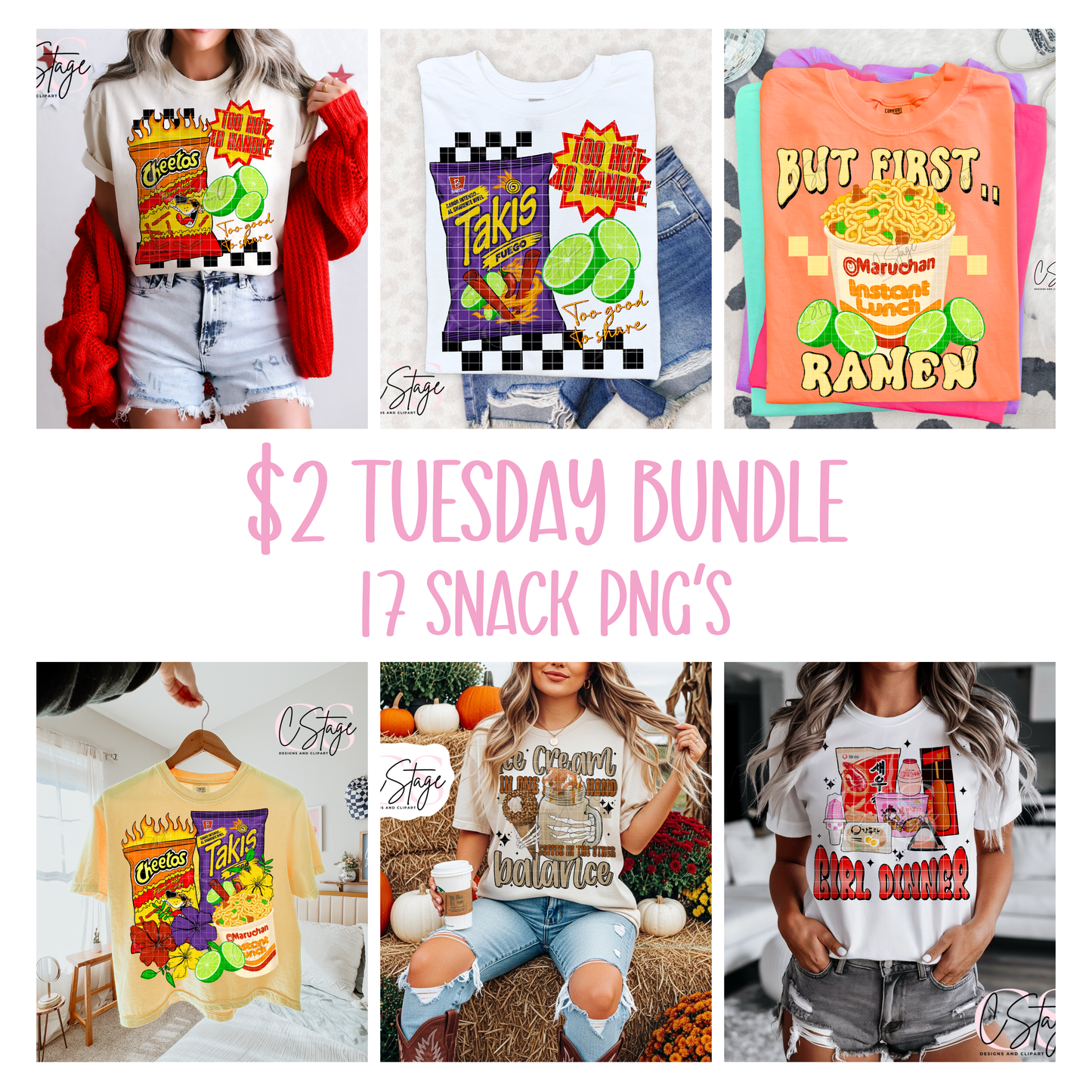 $2 Tuesday Bundle Digital Image PNG