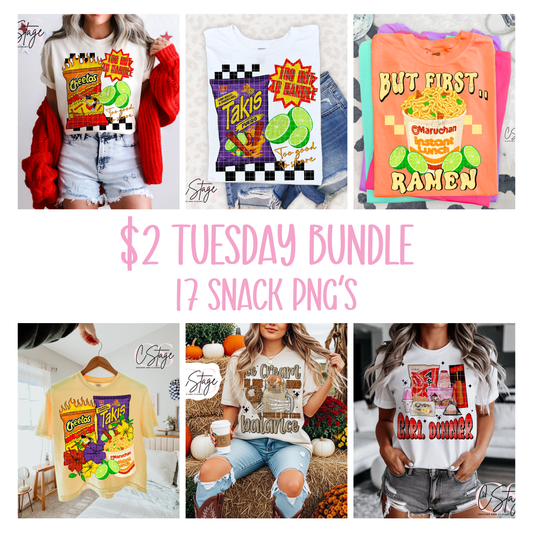 $2 Tuesday Bundle Digital Image PNG