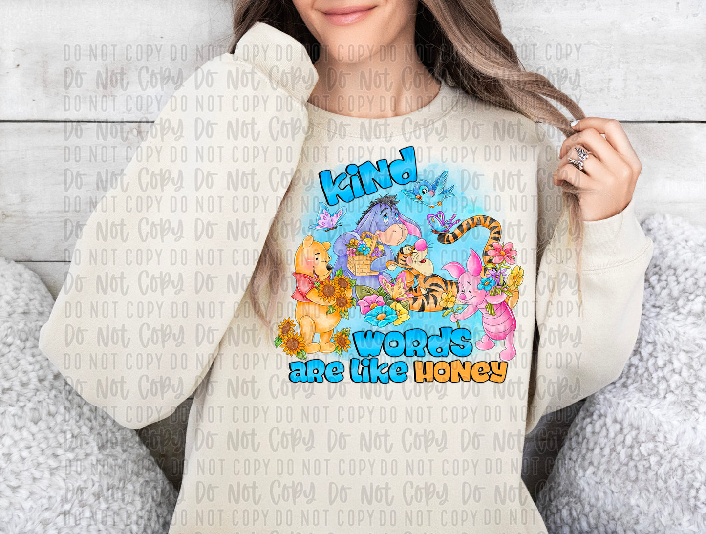 kind words are like honey with sleeve png