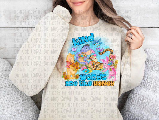 kind words are like honey with sleeve png