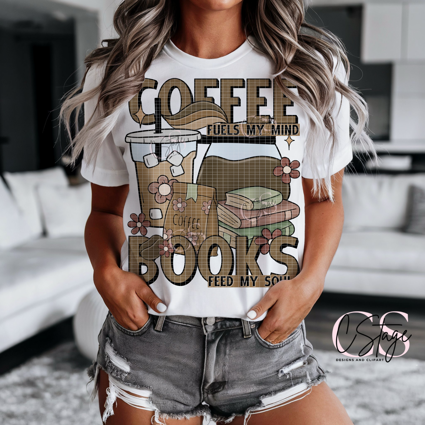 Coffee & Books Digital Image PNG