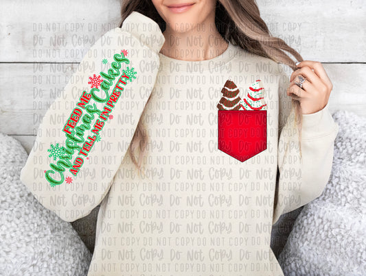 feed me christmas cakes with sleeve png