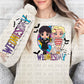 girl dressed in black with sleeve png