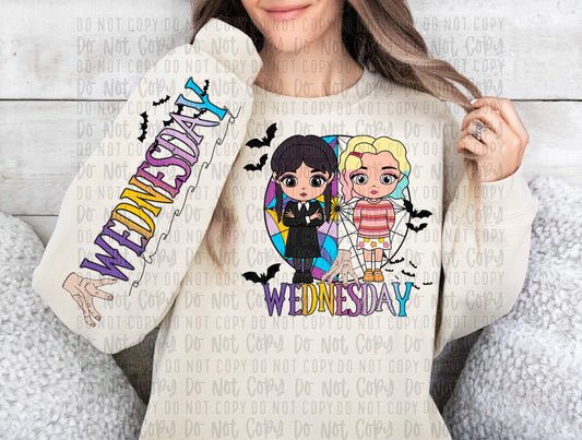 girl dressed in black with sleeve png