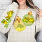 girl in green dress ornaments png