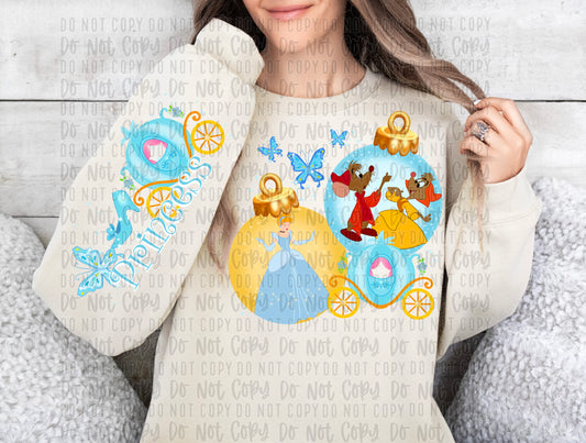 girl with mice ornaments png