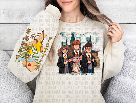 hp with friends-castle-christmas with sleeve png