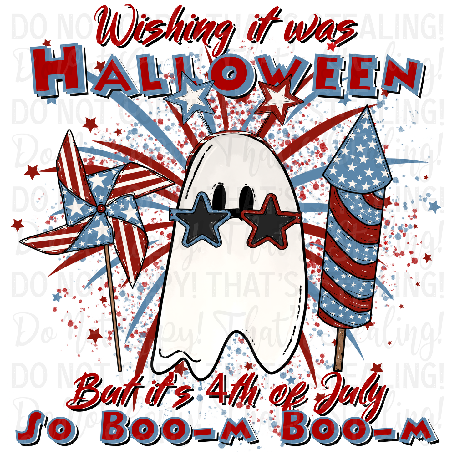 Wishing it was Halloween but it’s 4th of July so Boo-m Boo-m Digital Image PNG