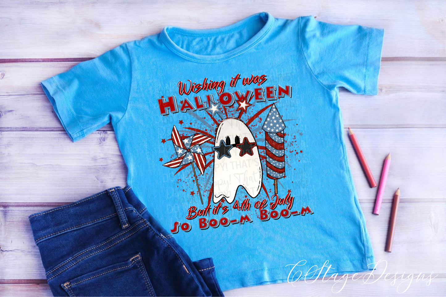 Wishing it was Halloween but it’s 4th of July so Boo-m Boo-m Digital Image PNG