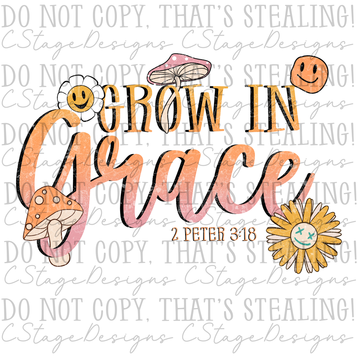 Grow in Grace Digital Image PNG