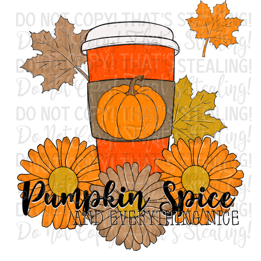 Pumpkin spice and everything nice Digital Image PNG