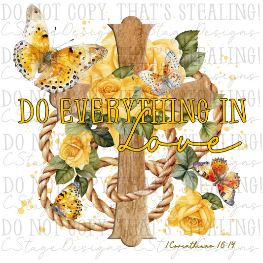 Do everything in love Digital Image PNG