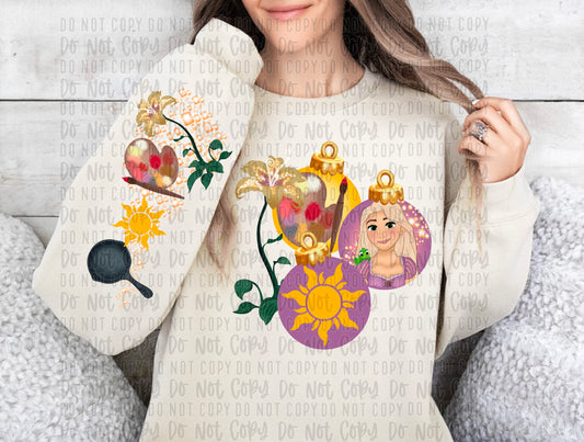 long haired girl ornaments png