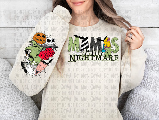mamas little nightmare with sleeve png