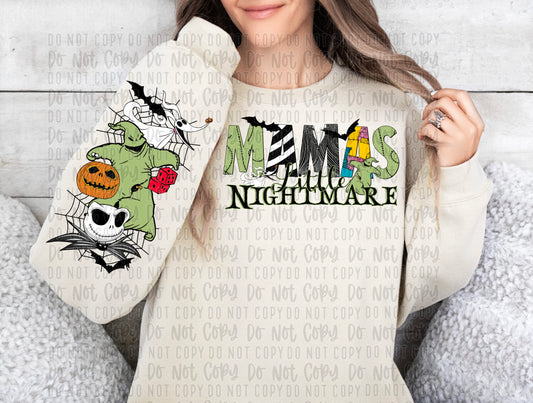 mamas little nightmare with sleeve png