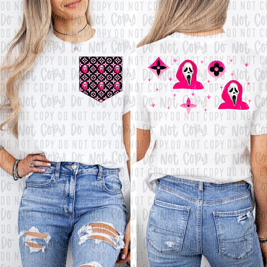 pink face sleeve and pocket png