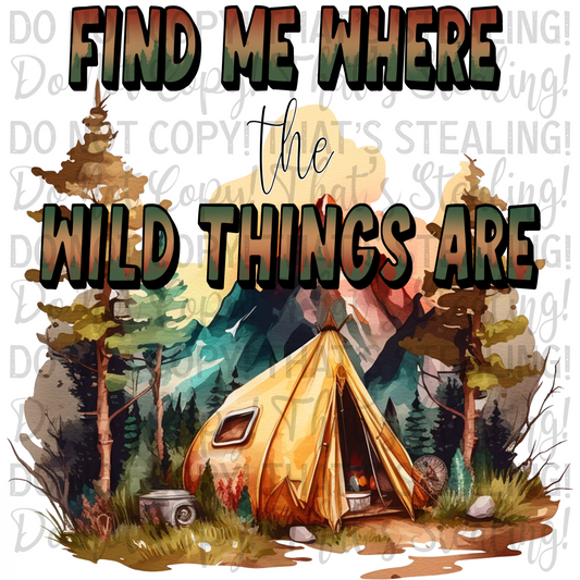"Find me where the wild things are" Digital Image PNG