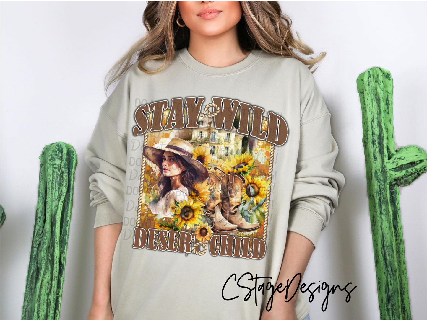 Stay wild desert child Digital Image PNG