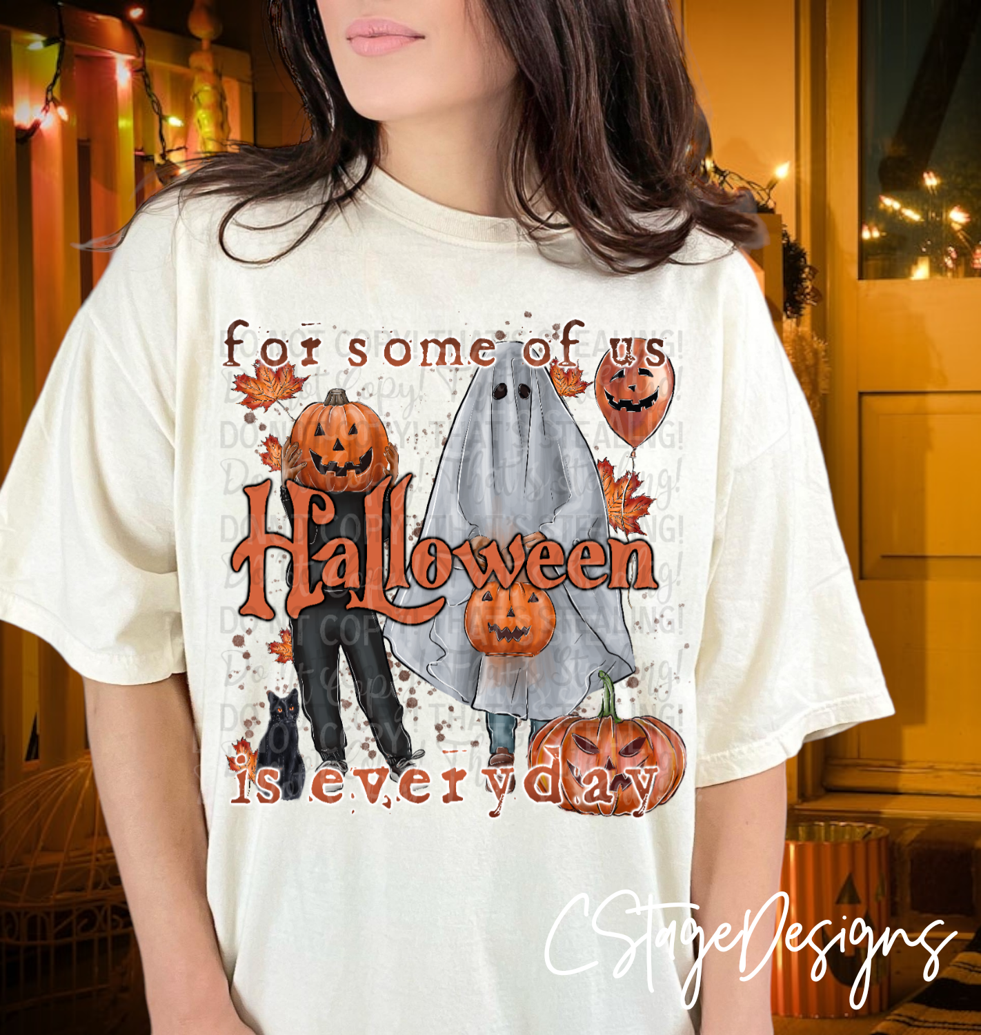 (Dark Skin) For some of us Halloween is everyday Ghost Digital Image PNG