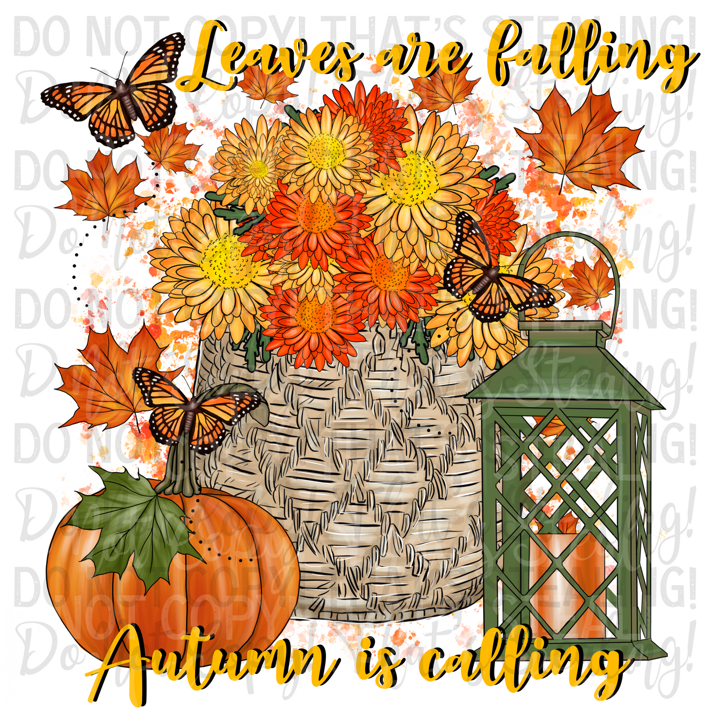 Leaves are falling, Autumn is calling Digital Images PNGS