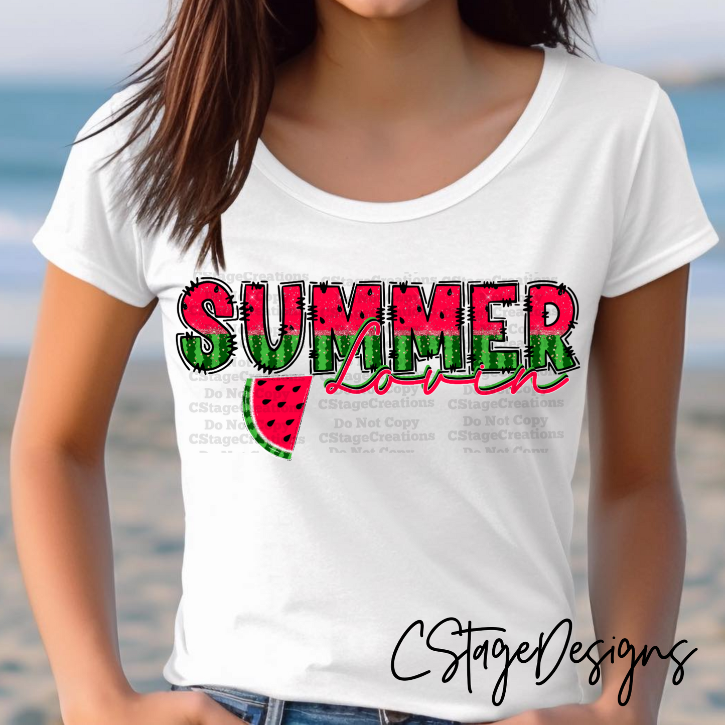 Summer Lovin Watermelon Digital Image PNG