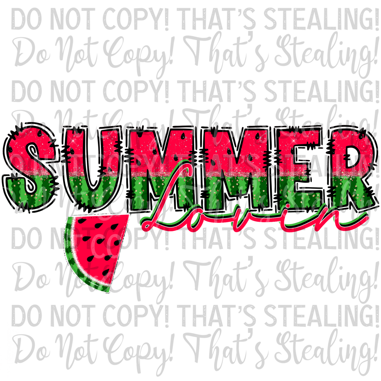 Summer Lovin Watermelon Digital Image PNG