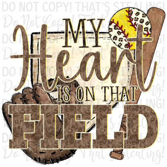 My heart is on that field Digital Image PNG